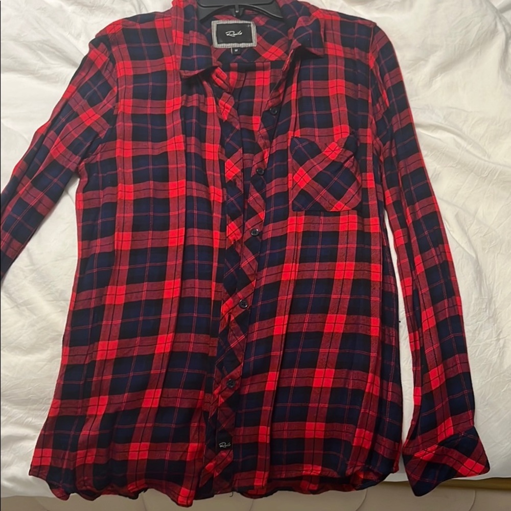 Rails button down plaid shirt